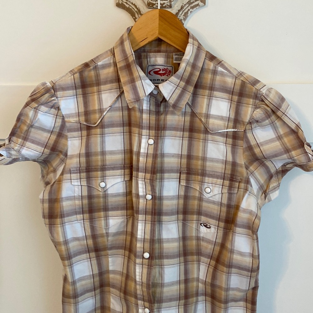 Roper pearl snap shirt size small